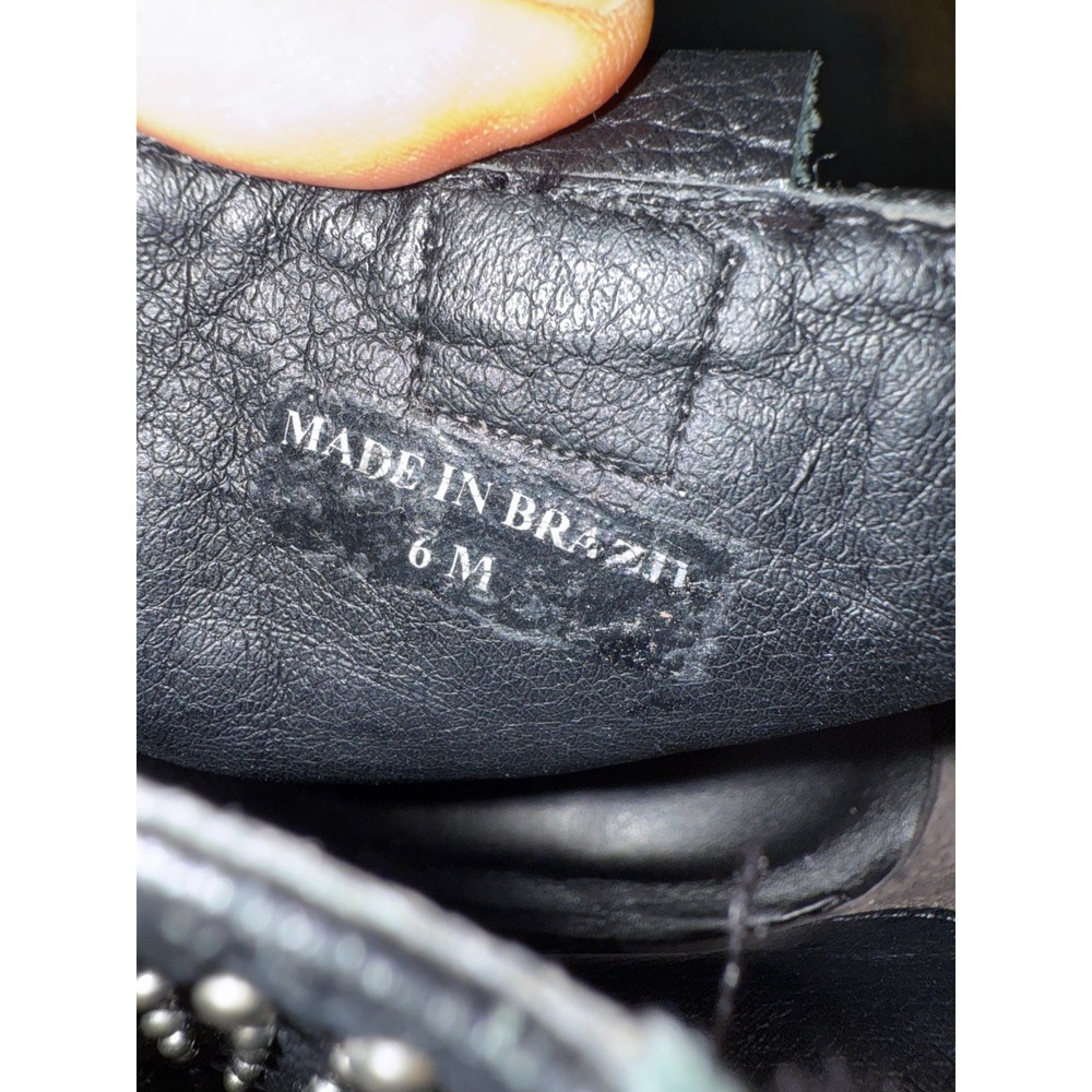 Rebecca Minkoff Sierra Studded Leather Ankle Bootie Black Women's 6M Block Heel - Picture 6 of 9